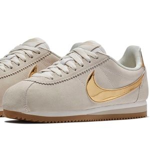 Nike Cortez Phantom with Metallic Gold Swoosh